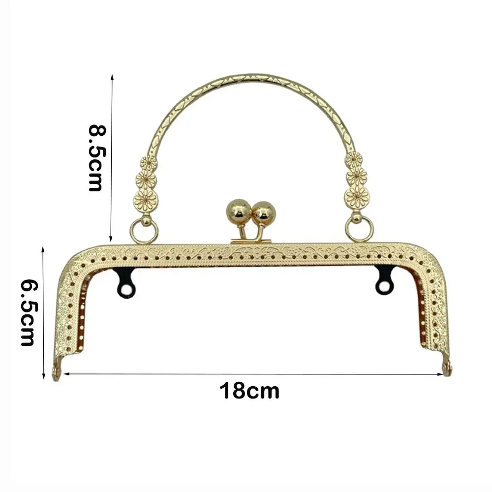 Purse Clasp Frame Bag Kiss Clasp Lock Metal Purse Frame for DIY Craft Purse Bag Making 18CM/20CM