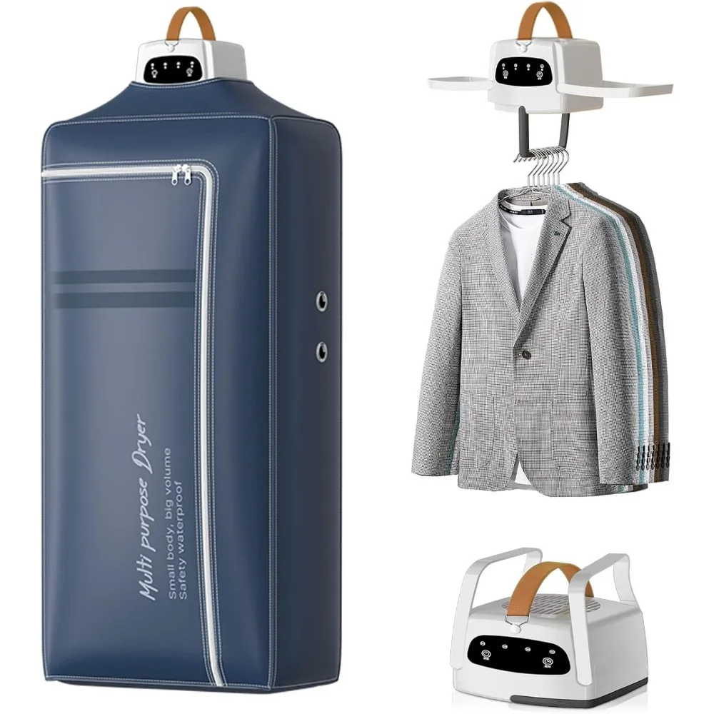 Pengering Pakaian Portabel, Pengering Kompak yang Ditingkatkan, Mesin Pengering Cepat Mini dengan Timer yang Dapat Disesuaikan & Panas Pengurang Kerutan, untuk Perjalanan