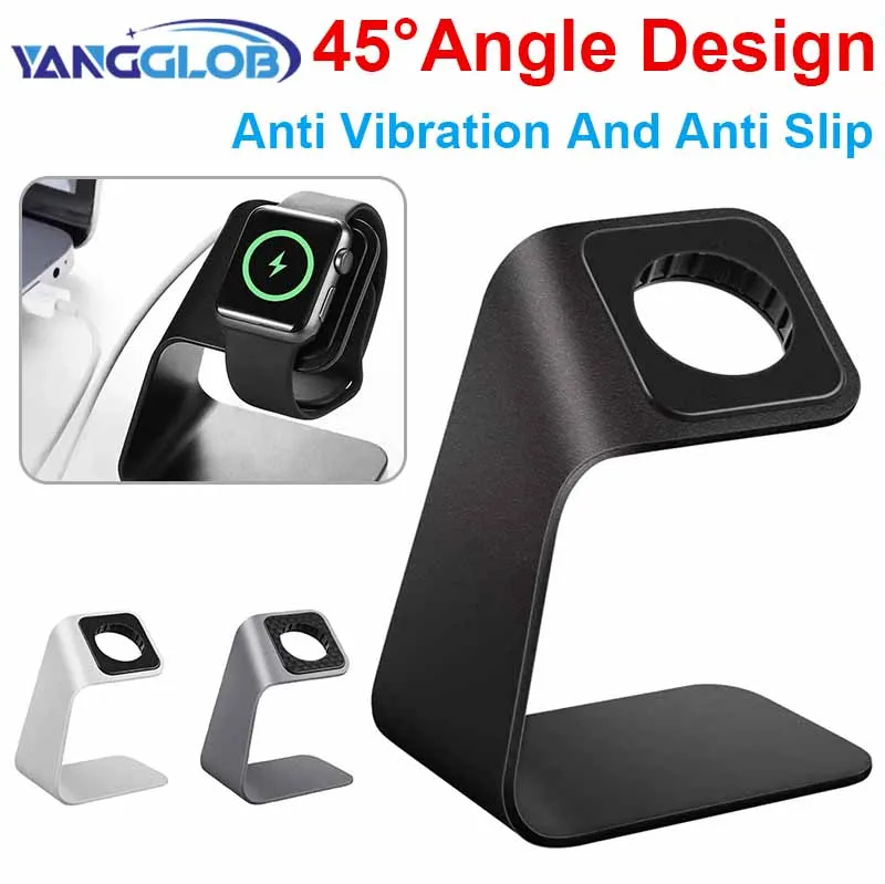 Aluminiumlegierung Desktop Watch Wireless Charger Stand Base für Apple Watch Charge Base Mount Rutschfest für iWatch Ladehalter
