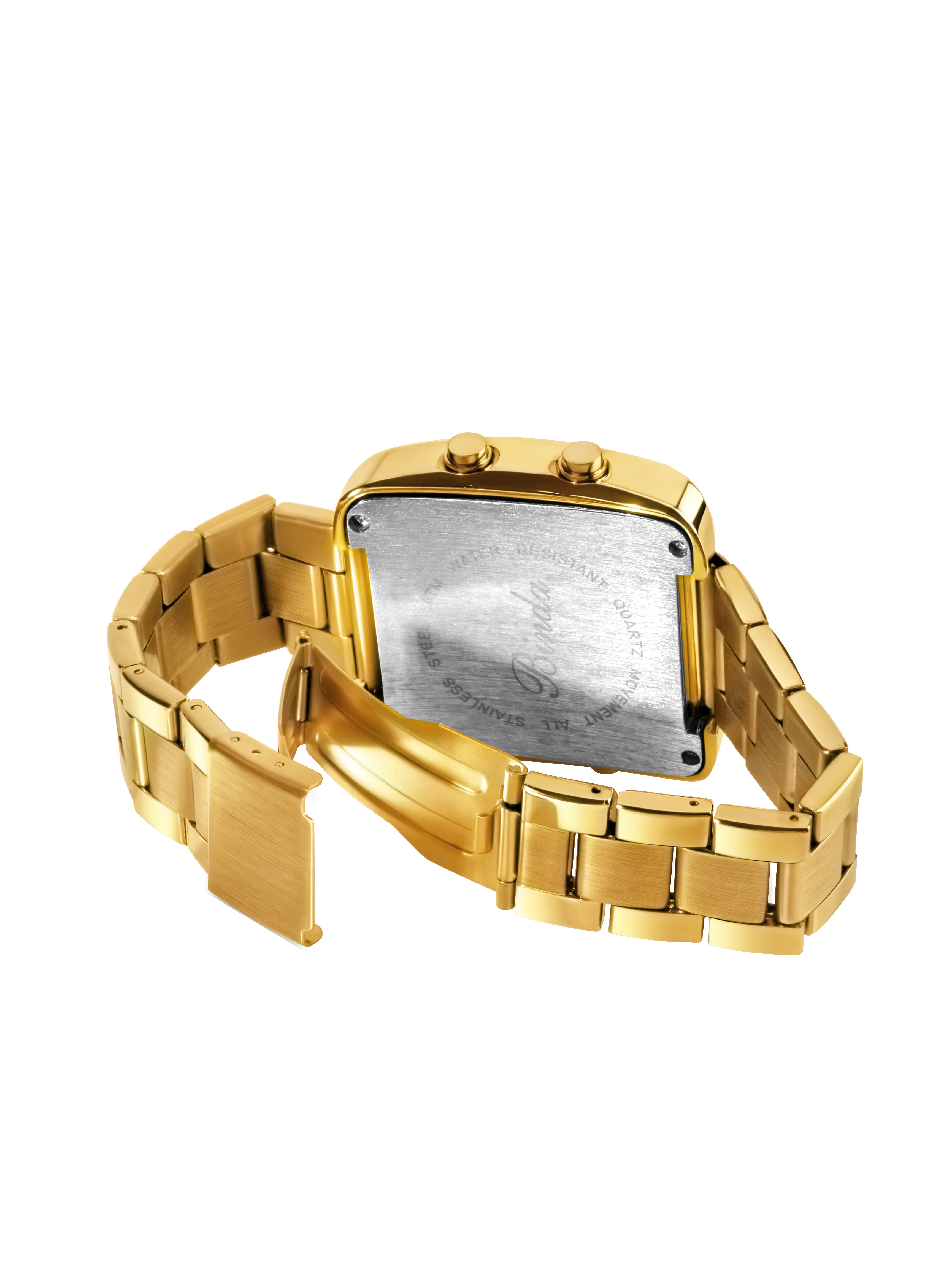 Binda Women's Stainless Steel LED Digital Watch Waterproof Fashion Business Electronic Wristwatch Reloj Mujer