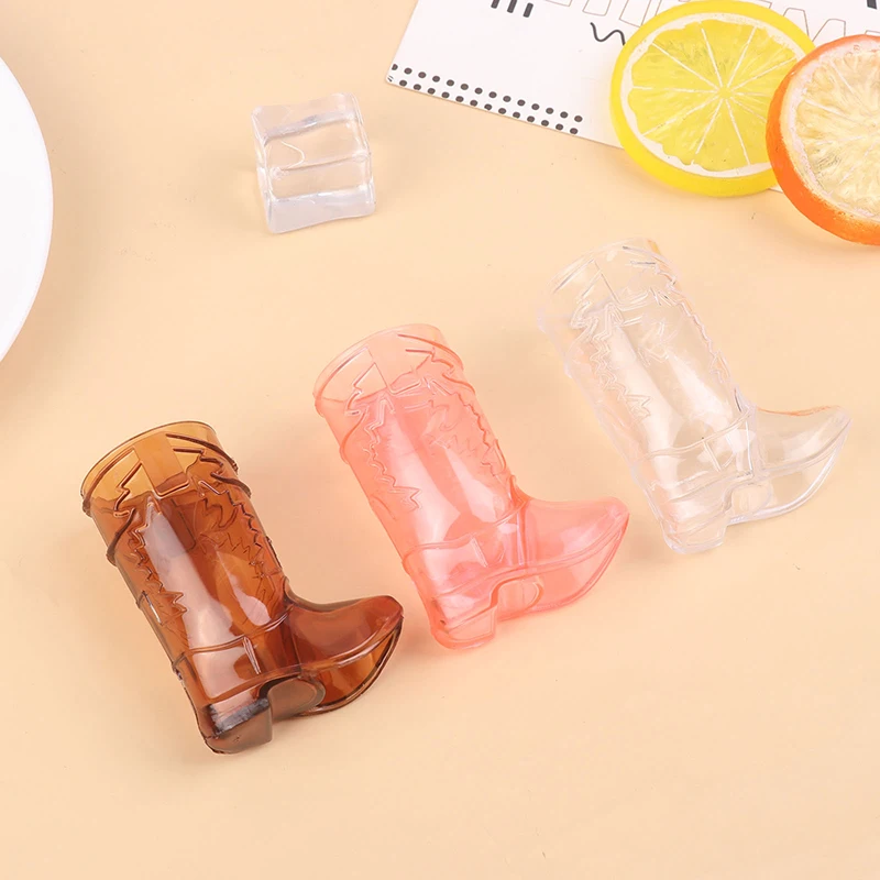 1pcs Mini Clear Plastic Boots Theme Birthday Party Decoration Western Cowboy Boots Drinking Party Favors For Wine Liquor Shots