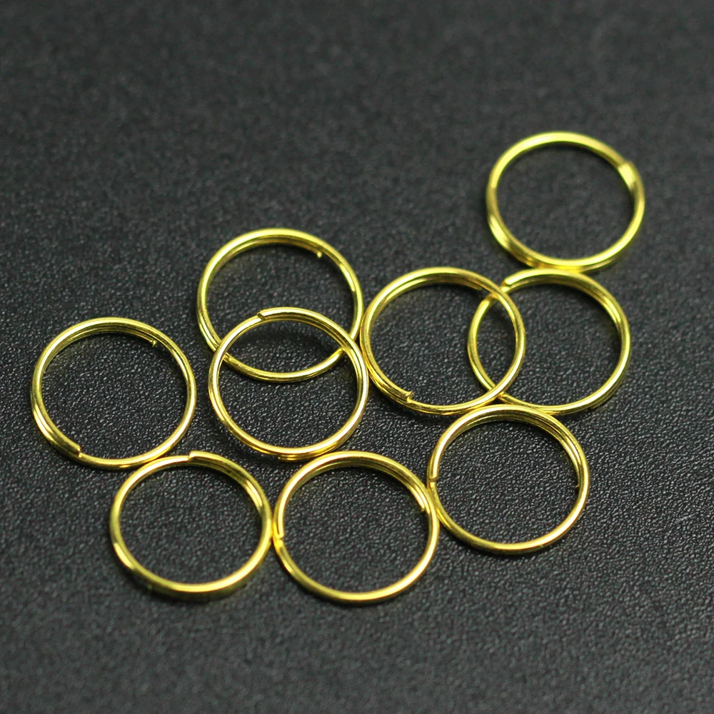 8/10/11/12/13/15mm Golden Color Connectors Metal Rings for Crystal Glass Chandelier Balls Pendant Prism Beads Connect Decoration