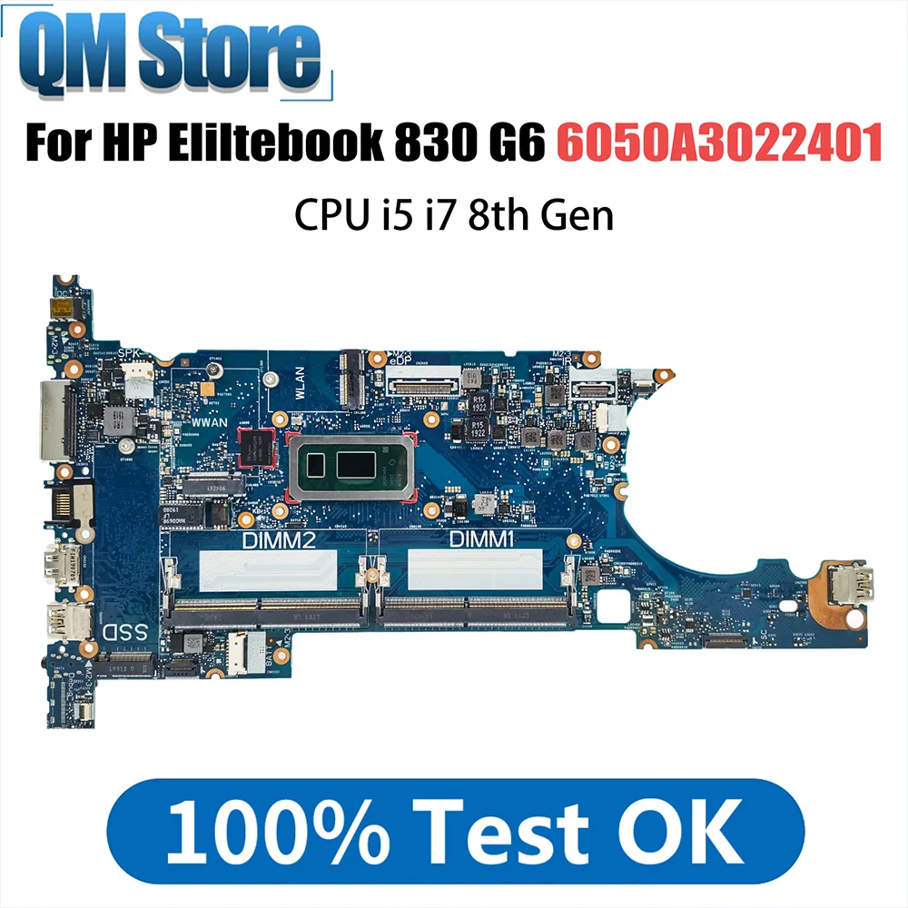 

Laptop Motherboard For HP Eliltebook 830 G6 L60635-601 L60637-601 L60634-601 Computer Mainboard i5 i7 8th CPU 6050A3022401