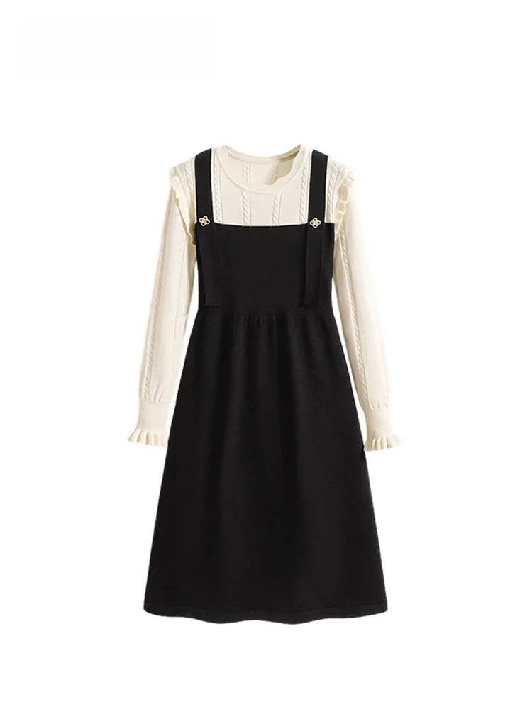 

Женская юбка-трапеция больших размеров с кружевной отделкой на талии для осени и зимы Faion Ci Commute из полиэфирного волокна