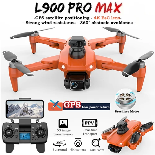 L900PRO MAX FPV ドローン 4K HD カメラプロフェッショナル航空写真ブラシレス GPS ドローン 5G WIFI 障害物回避 RC クアッドコプター