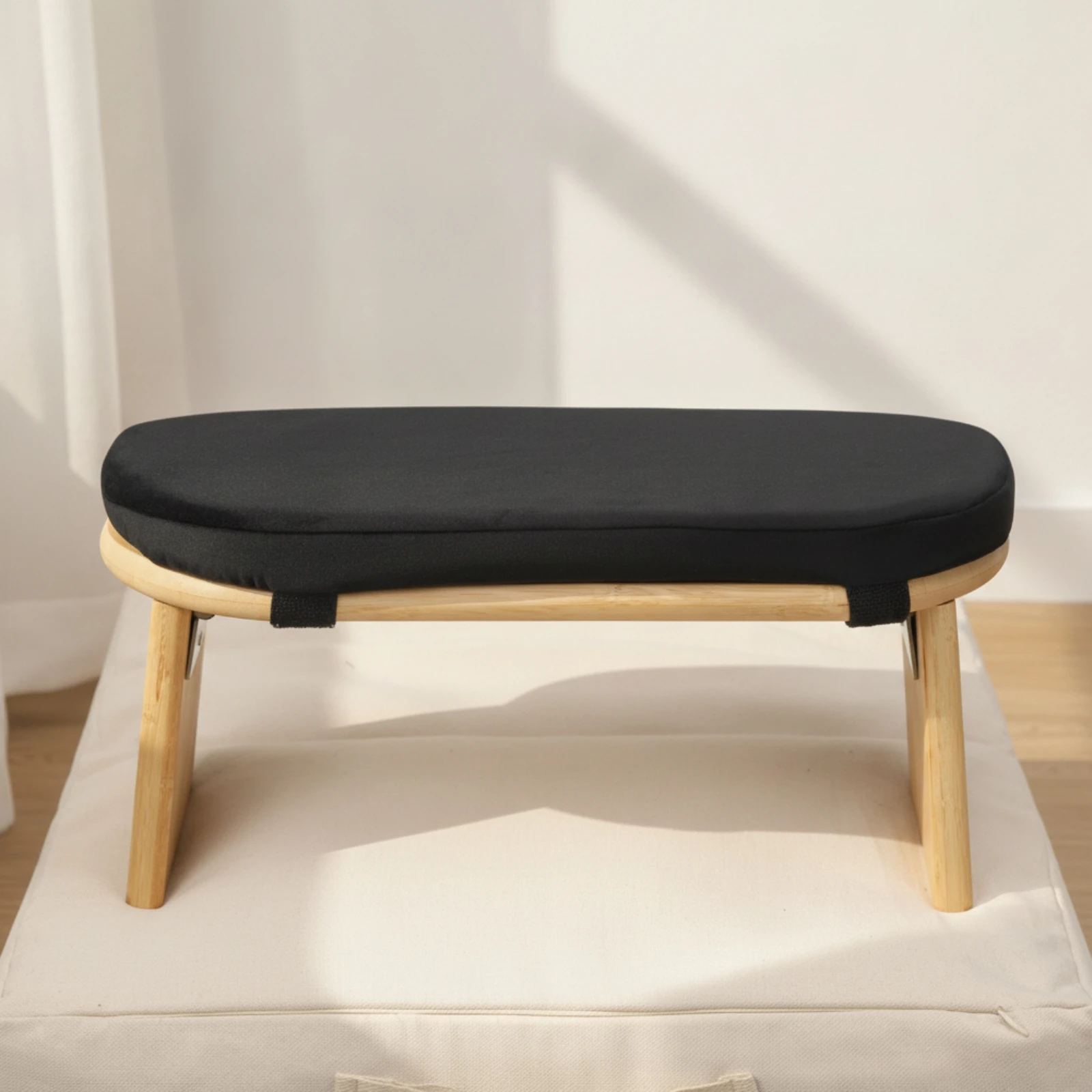 Tabouret de méditation en bambou, banc de méditation, tabouret de pleine conscience, siège de prière ergonomique rembourré pour les meditateurs, pratique à domicile