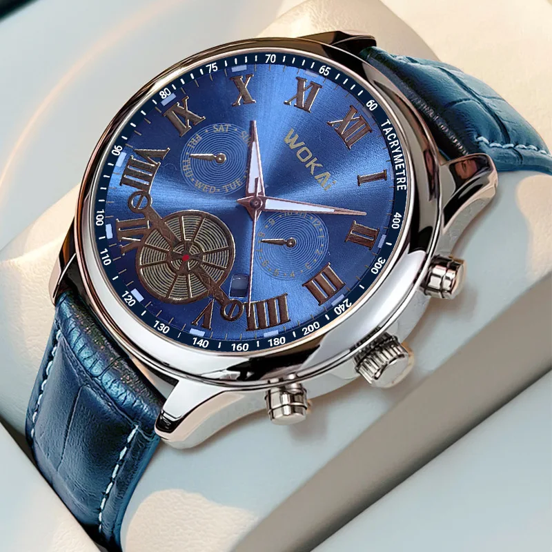 

High Quality Wristwatches Men's Luxury Belt Fashion Quartz Watch Men Round Business Students Sport Waterproof Glow Watches Clock