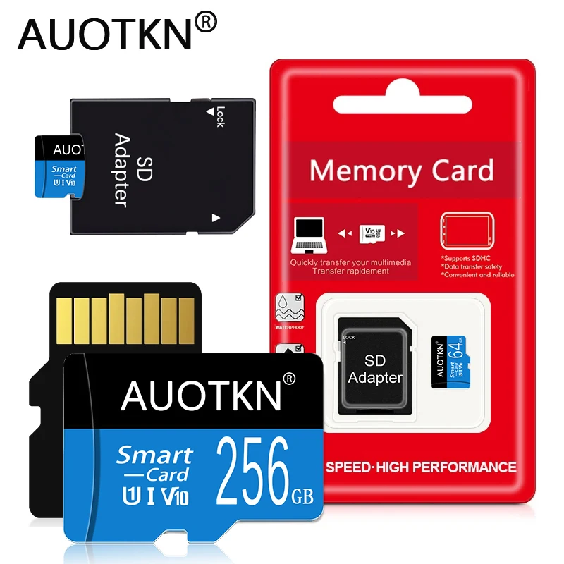 Mini carte mémoire flash de classe 10 U3, carte SD TF, capacité réelle, 100% Go, 256 Go, 64 Go, 32 Go, 16 Go, 8 Go, U1, C10, 128 d'origine