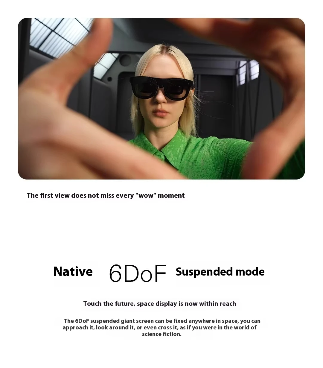 XREAL Eye 6DoF Suspension Mode First Angle Shooting Anti-Shake Snapshot OSD Interaction AR Glasse Space Display Accessory Gifts