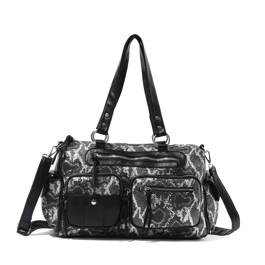 

Venn Angel женская сумка на плечо из мягкой искусственной кожи Handbg модная сумка-тоут большой емкости через плечо сумка из змеиной кожи кошелек