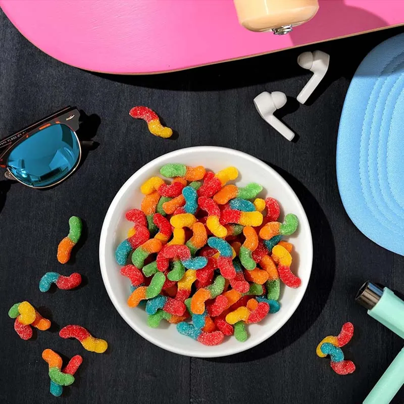 Trolli Sour Brite Llamas Gummi Candy/Strawberry Puffs Gummy Candy/Sour Brite Crawlers Gummy Candy 5oz(142g)*3 packs