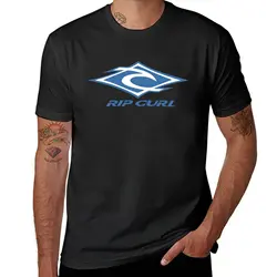 Camiseta lisa de manga corta con LOGO de SURFING-RIPCURL para hombre, ropa de sudor