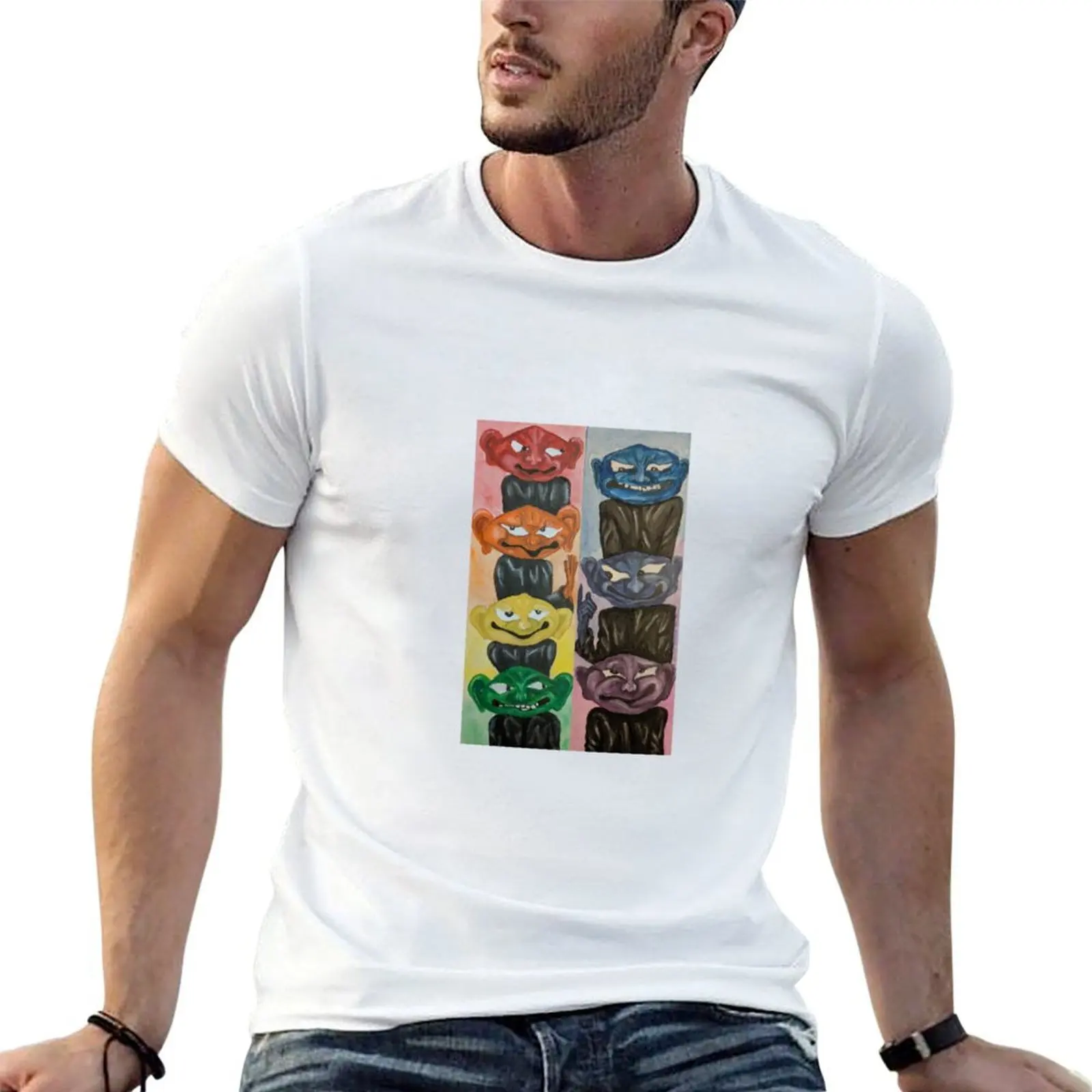 

Rainbow goblins all T-Shirt black cotton t-shirt plain for man package t shirts for man pack cotton T-Shirt