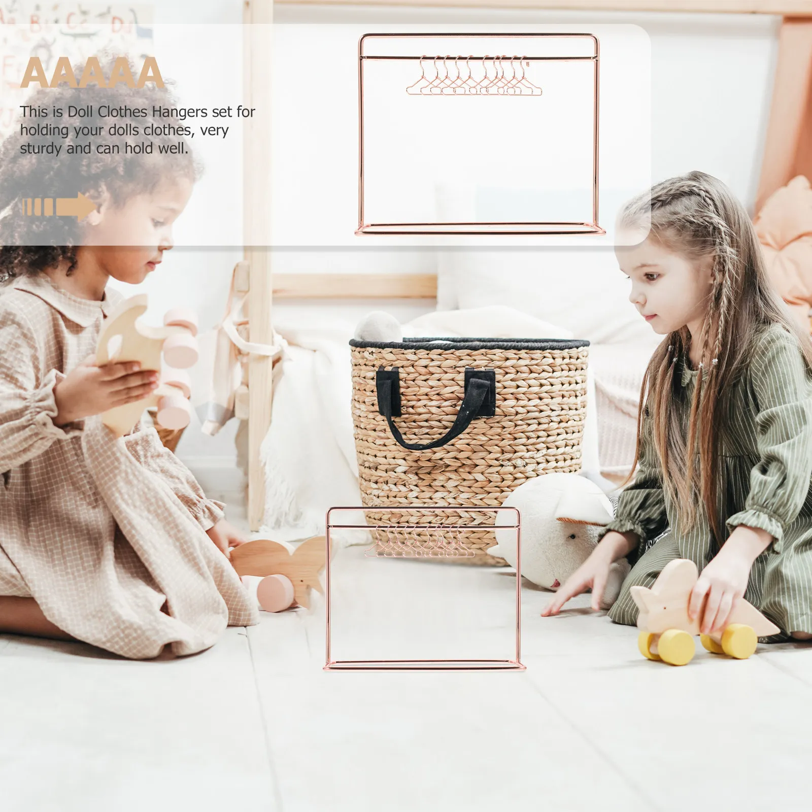 

1Set Miniature Clothes Hangers Solid Iron Design for Long-Lasting Use Ideal for Mini Wardrobe Organization and Room Decoration