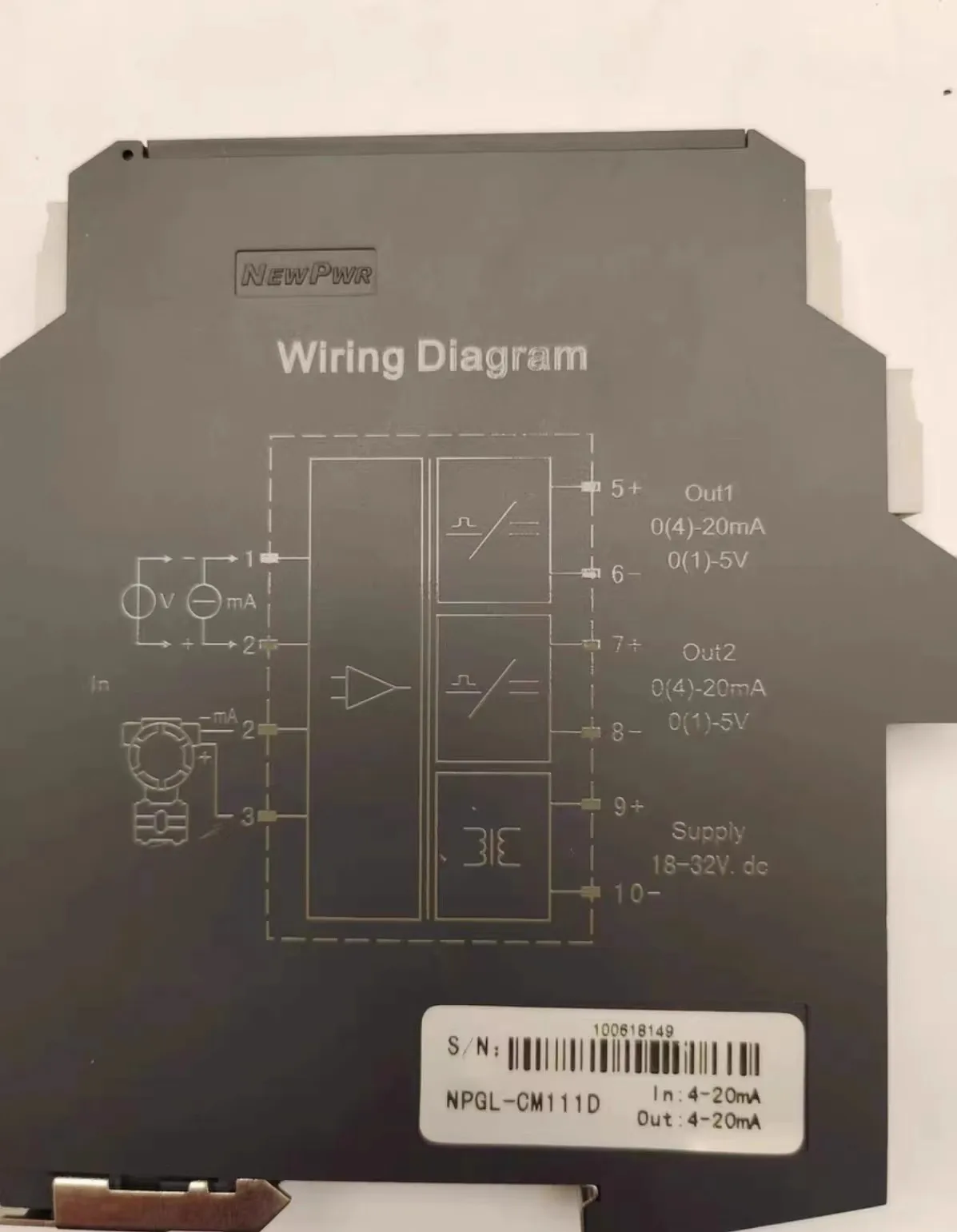 NPGL-CM111D Signal isolator, one in and two out