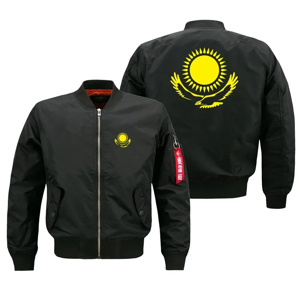 Outdoor Military Kazakhstan flag Flight Men Ma1 Bomber Jacket Windproof Man Baseball Coats Men Clothing