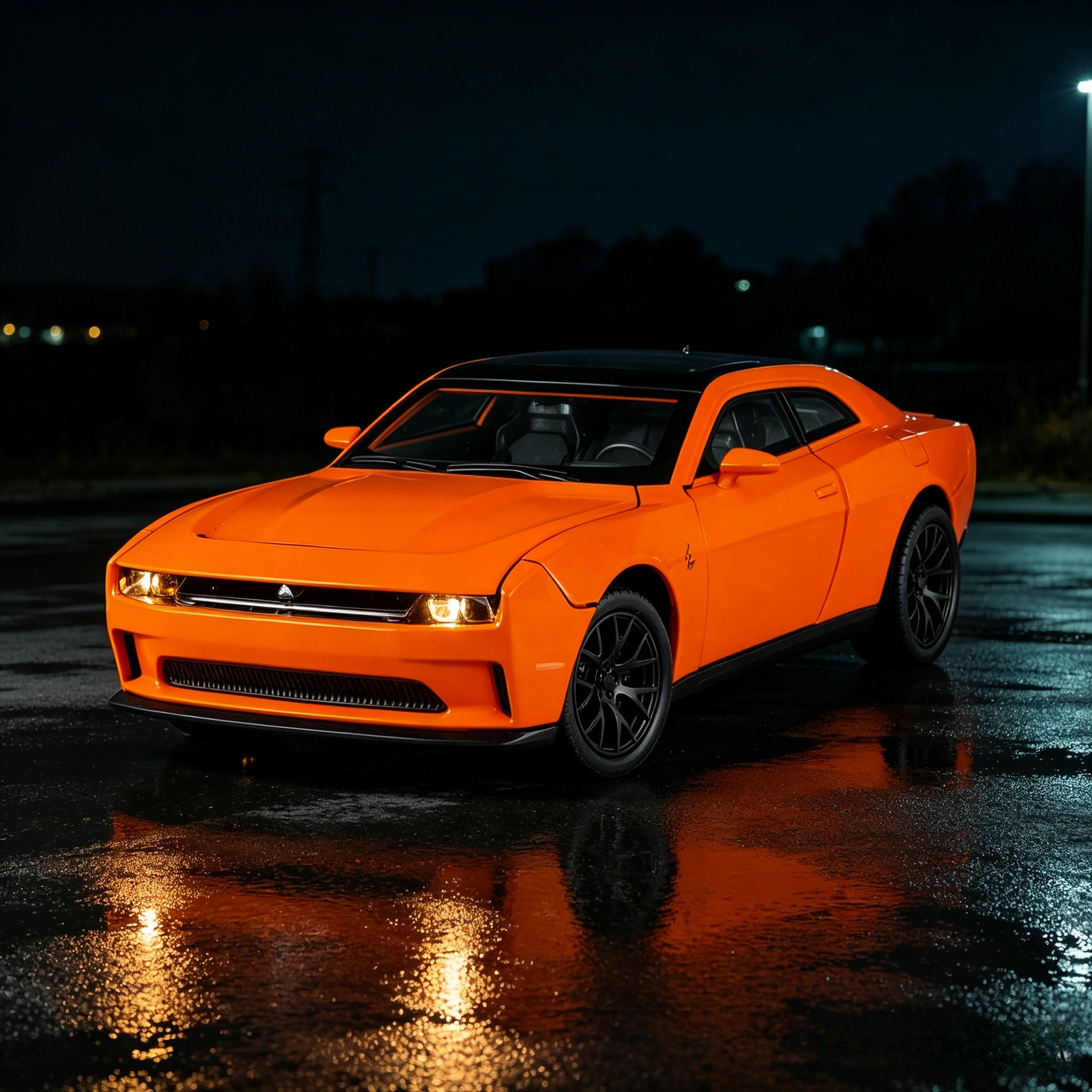 

1:32 Challenger SRT Hellcat New Energy‌ Alloy Sports Car model Diecast Racing Vehicle Car Model Sound Light Toy Gift