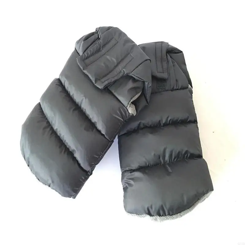 Q22D لقفازات عربة الأطفال الشتوية الدافئة السميكة للغاية واقيات مقاومة للماء ومضادة للتجميد وغطاء يدوي للأطفال عربة أطفال تدفع