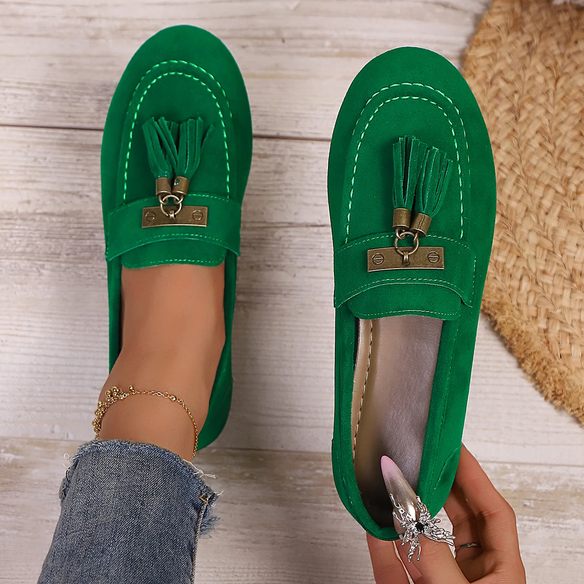 

Осенняя женская модная обувь на плоской подошве, удобные дышащие лоферы в стиле ретро, элегантные повседневные кроссовки без шнуровки, женские Zapatos De Mujer