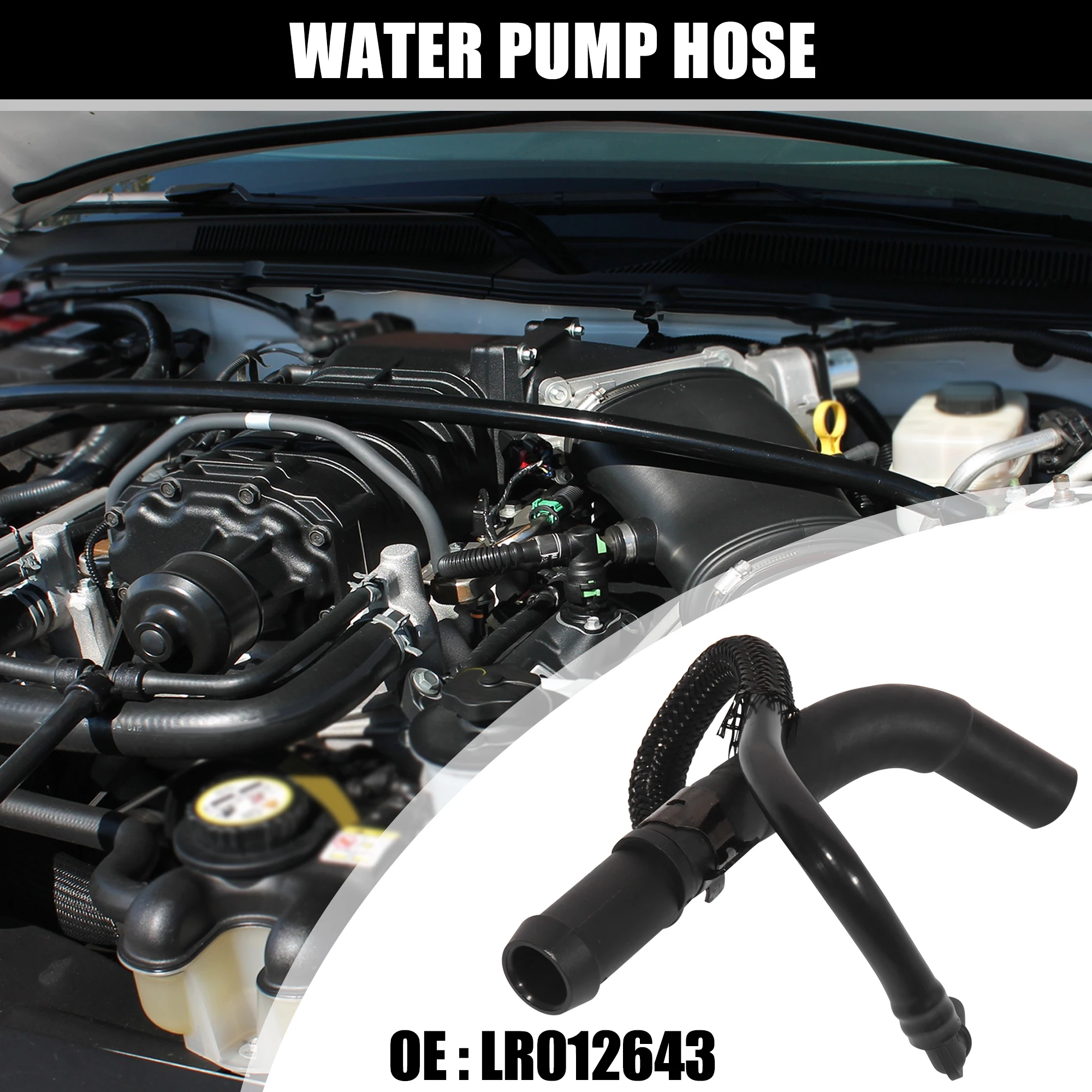 

UXCELL Water Pump Hose LR012643 Rubber for Land Rover for Range Rover 2010 2011 2012