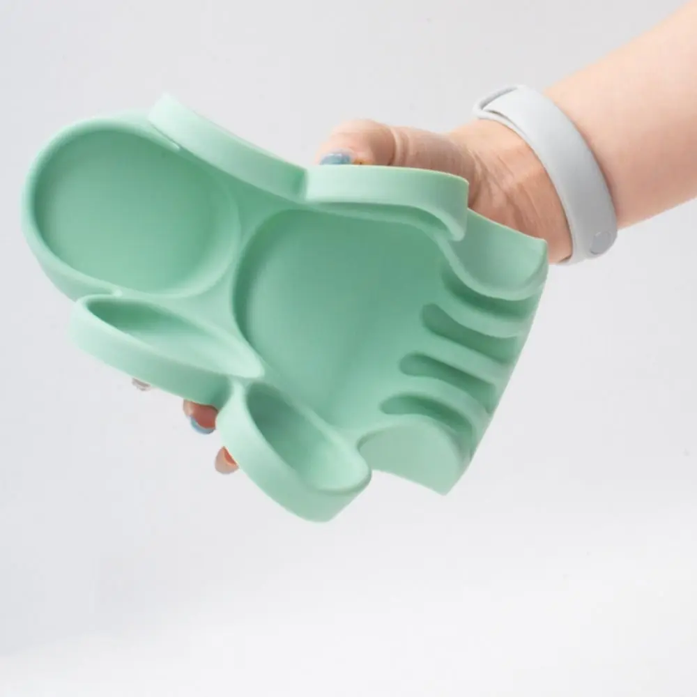 

Silicone Paint Palette Easy to Wash Compartment Design Pigment Dispensing Tray with Pen Holder Palette Tray Painting Supplies