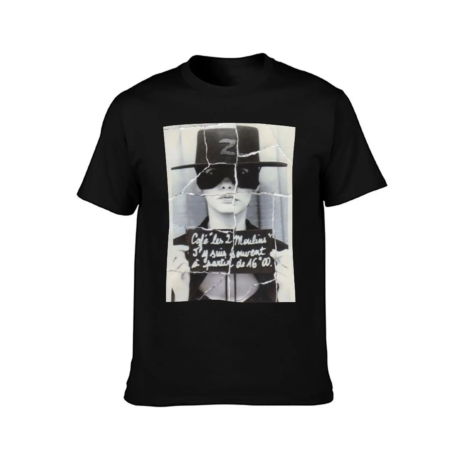 Amelie Photobooth Café des 2 Moulins French Movie T-Shirt Basic Plain Tee for Spring and Summer T-Shirt