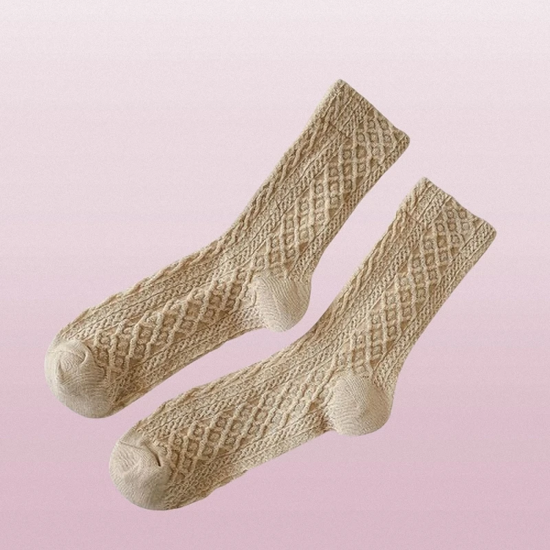 Chaussettes à fleurs respirantes pour femmes, tube moyen, style universitaire, chaussettes longues douces pour filles, chaussettes de sport pour femmes, 3/6 paires, nouveau, 2024