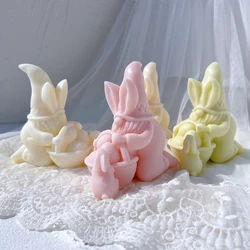 Easter Gnomes Silicone Candle Molds Rabbit Basket Egg Silicone Mold Animal Wax Mould Easter Spring Decor