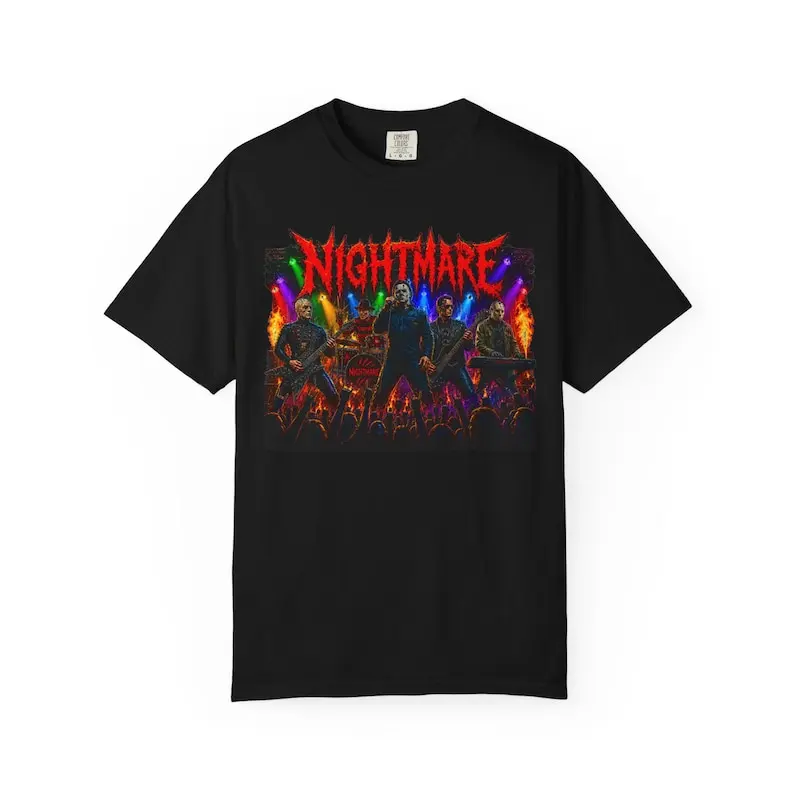 Nightmare Horror All Star Band Hellraiser, Jason, Freddy, Michael Myers, The Terminator T-Shirt