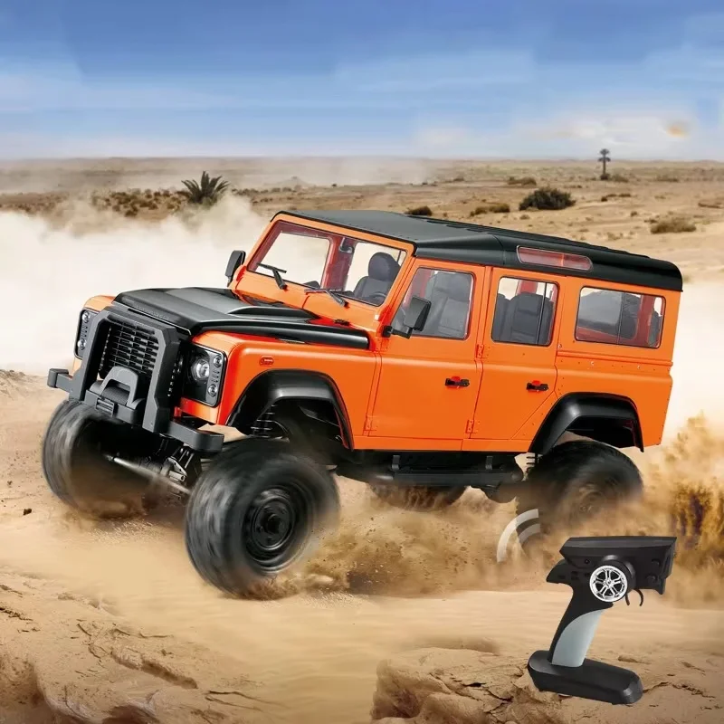 

1:8 двойная E пять дверей большая Радиоуправляемая машина 4wd D110 гусеничная радиоуправляемая Багги машина для скалолазания мощный мотор металлический луч Радиоуправляемая машина игрушки