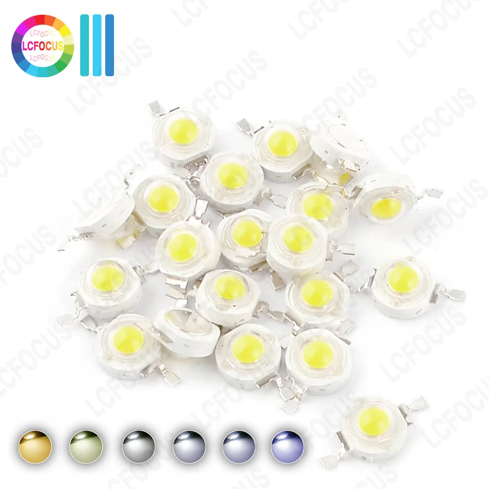 

High Power 1W 3W 5W Warm Nature Cool White 3000K 4000K 6000K 10000K RGB Red Green Blue Yellow LED Chip COB Lamp Light Beads