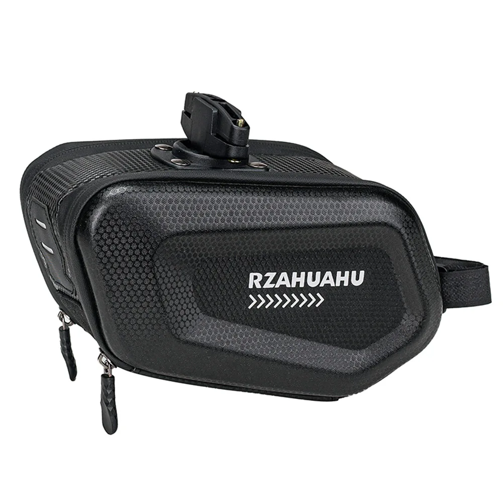 

RZAHUAHU Bicycle Saddle Bag Hard Shell Cycling Accessories 2.5L Large Capacity Bike Seat Tail Rear Pouch Bag Night Reflection