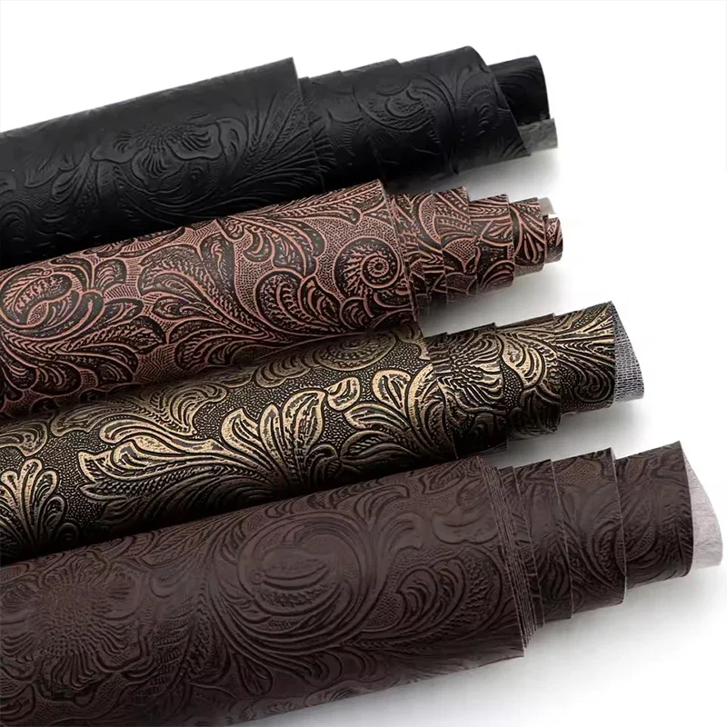 30x137cm Geometric Pattern Faux Leather PVC Embossed Textured Synthetic Leather for DIY Bags Wallet Craft Home Decor