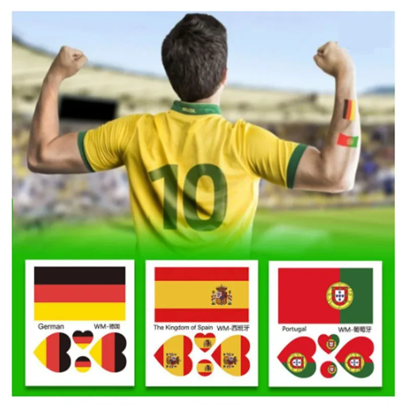 

10/29pcs Classic World Flag Face Tattoo Stickers Temporary Kids Toys Cool Heart-shaped Waterproof Face Hand Stickers Tattoo