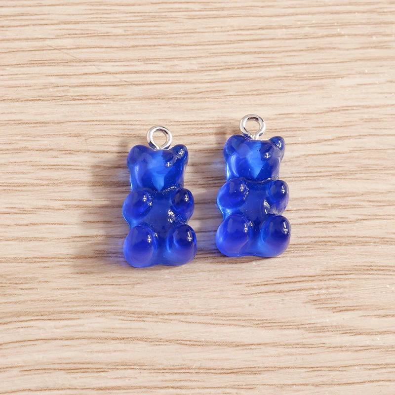 10 Stück 11 x 21 mm Cartoon-Süßigkeitsfarben, Gummibärchen-Anhänger für die Herstellung von Ohrringen, Halsketten, Armbändern, DIY-Handwerk, Schmuckzubehör – Detail 11