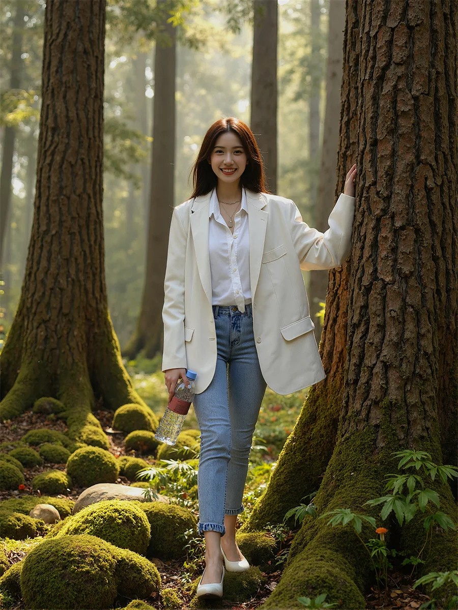 

Блейзер, женские пальто, черно-белые карманные плетения, повседневные расклешенные брюки с вышивкой, без шляпы, толстые, с длинными рукавами, средней длины