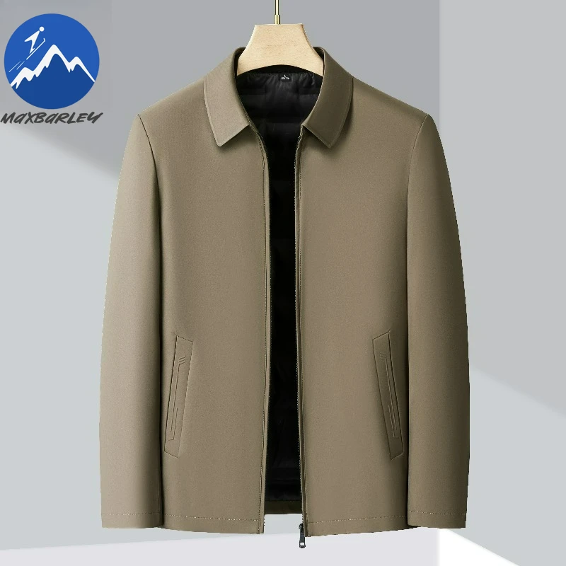 Maxbarley Men Down Jacket Detachable Inner Layer Outdoor Working Lightweight Puffer Jacket Casual Business Thickened Winter Coat