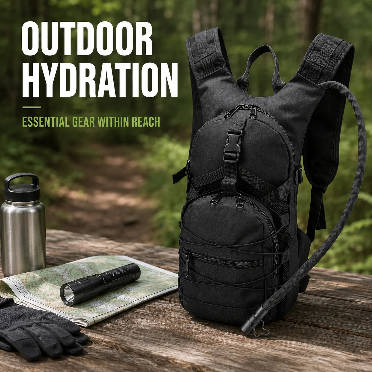 Mountain Biking Hydration Pack - Sac à dos d'hydratation pour hommes,