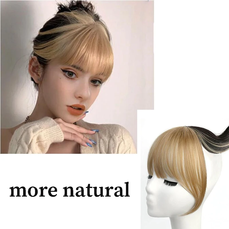 Air Bangs Women\'s Synthetic Hair Bangs 3D Bangs Clip In Hair Extensions Heat Resistant Hair Pieces Accessories False Hair