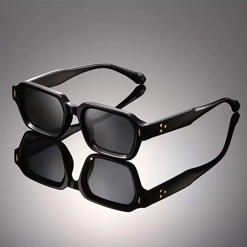 1 Pair of New European and American Style Fashionable Classic Retro Sunglasses for Men and Women, with Wide-Rim Design, Suitable for Various Activities, Full-Frame Glasses Style, Everyday Casual Sunglasses