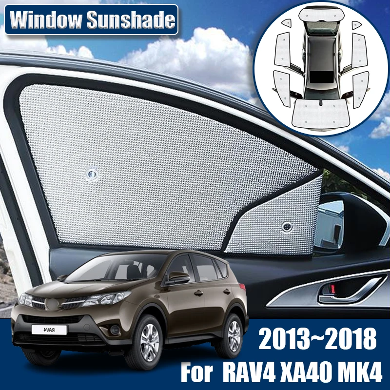 

For Toyota Rav4 XA40 Accessories MK4 2013~2018 Car Sunscreen Sunshades Windshield Anti-UV Visor Sun Blind Cover Interior Parts