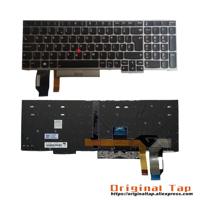 

UK English Backlit Keyboard for Lenovo Thinkpad E580 E585 E590 T590 P53S L580 L590 P52 P72 P53 P73 5N20W68240 5N20W68276 5N20W68