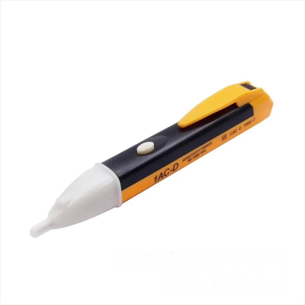 90-1000V Range Non-Contact Voltage Detector LED Light Indication Adjustable Sensitivity AC Voltage Tester Pen LCD Display