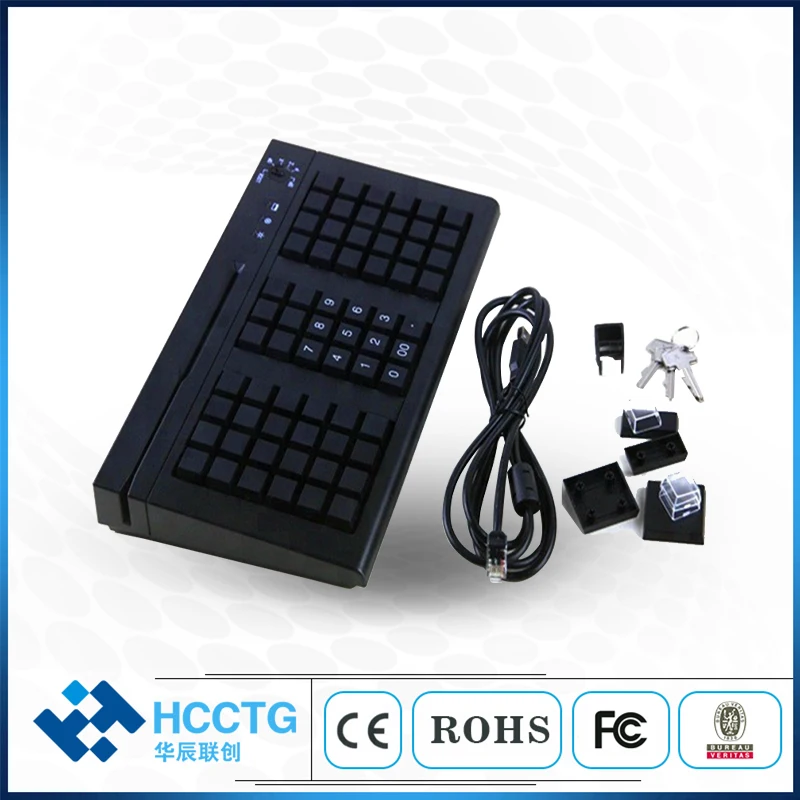 High Quality 66 Keys Membrane Keys Programmable POS Keyboard  KB66M