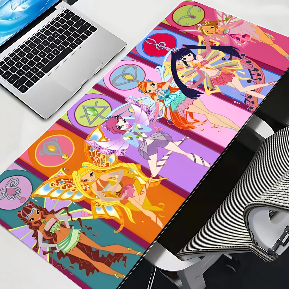 Girl W-Winx Clubs Mousepad Mause Pad Mouses Rug Office Accessories Desk Mat Mousepad Keyboard Gaming Pc Mats Xxl Large Carpet