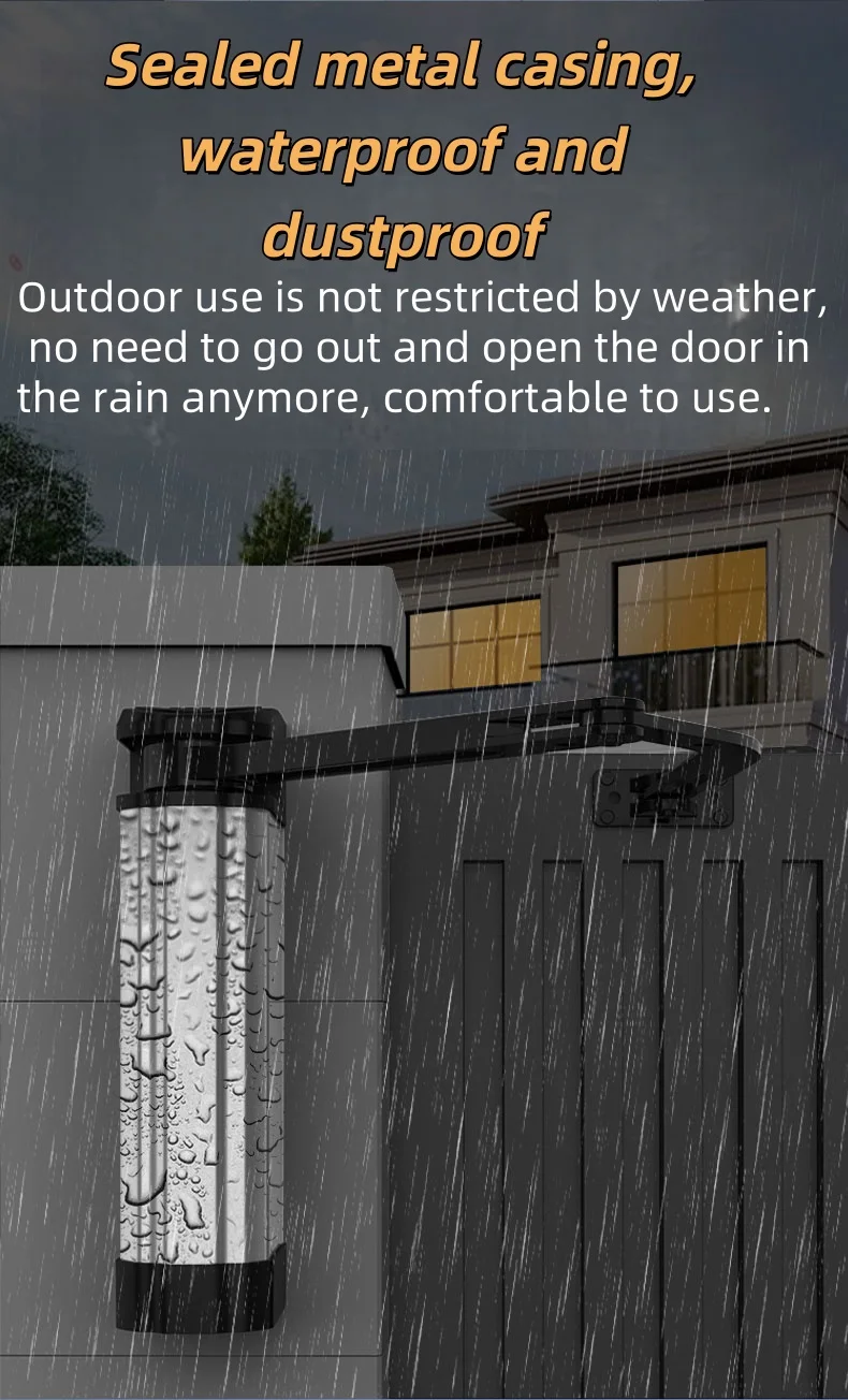 Умный электрический дверной доводчик с углом 90, 24 В постоянного тока, автоматический оператор с дистанционным управлением для боковых дверей двора
