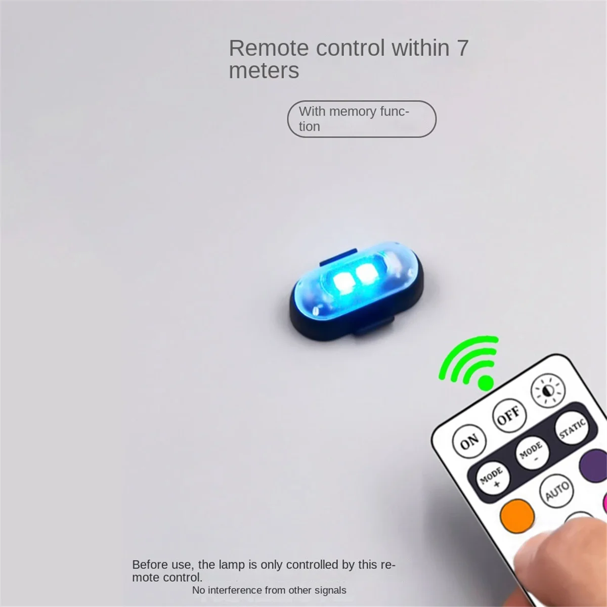 

A98T4Pcs Мотоциклетная светодиодная сигнальная лампа Универсальный мини-сигнальный светильник Дрон с контроллером Стробоскоп 8-цветный индикатор