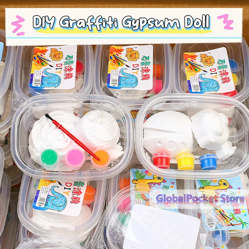 

DIY Painting Plaster Doll Coloring Toy Creative Handmade Cartoon Plaster Coloring Art Graffiti Toy Educational Toy Birthday Gift