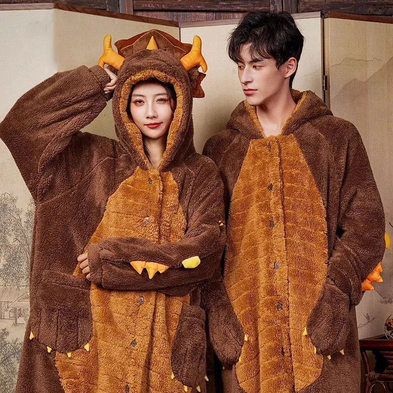 

Popular Anime Game Genshin Impact Zhongli Cosplay Pajamas Coral Velvet Home Warm Comfortable Clothes Fans Gift
