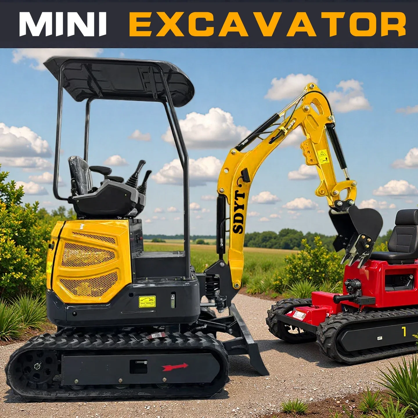 

Mini Excavator Ce Certified For Garden Trenching Home Farm Use 1.5-Ton Mini Excavator Hydraulic Thumb Kubota Engine Customized